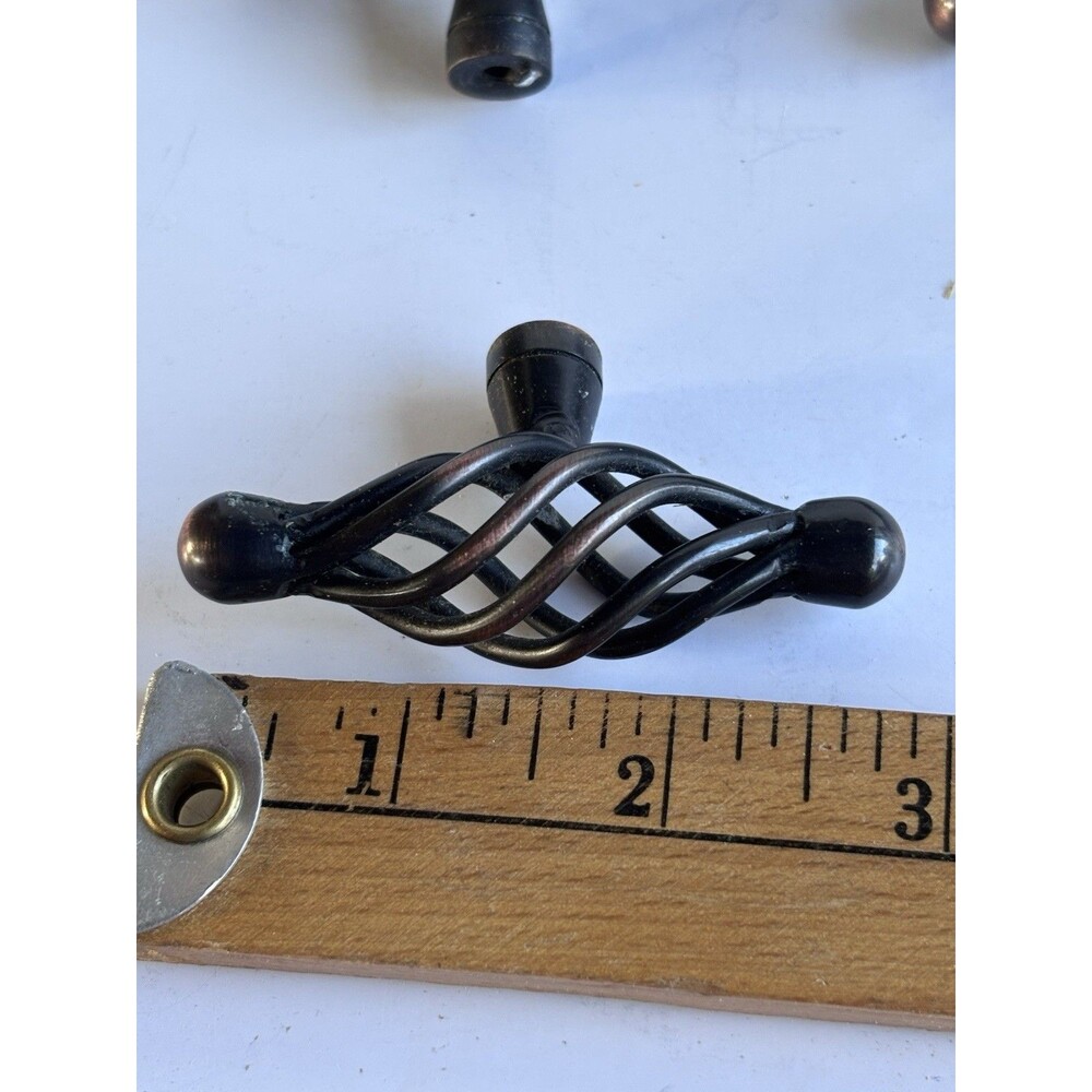 LOT OF 53 Spiral Bird Cage Metal Cabinet Door/Drawer Pulls Handles Knobs - Picture 7 of 13